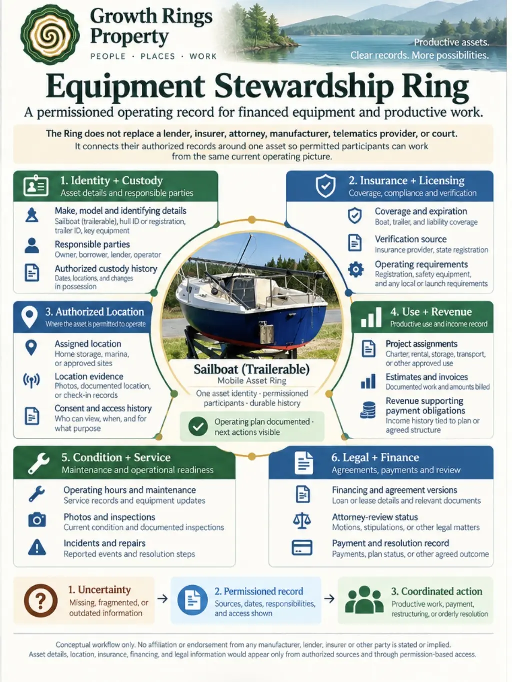 Sailboat Stewardship Ring workflow infographic